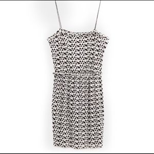 Zara W/B Black and Silver Metallic Mini Dress